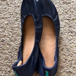 Navy blue Tiek flats, size 10, only worn a couple times